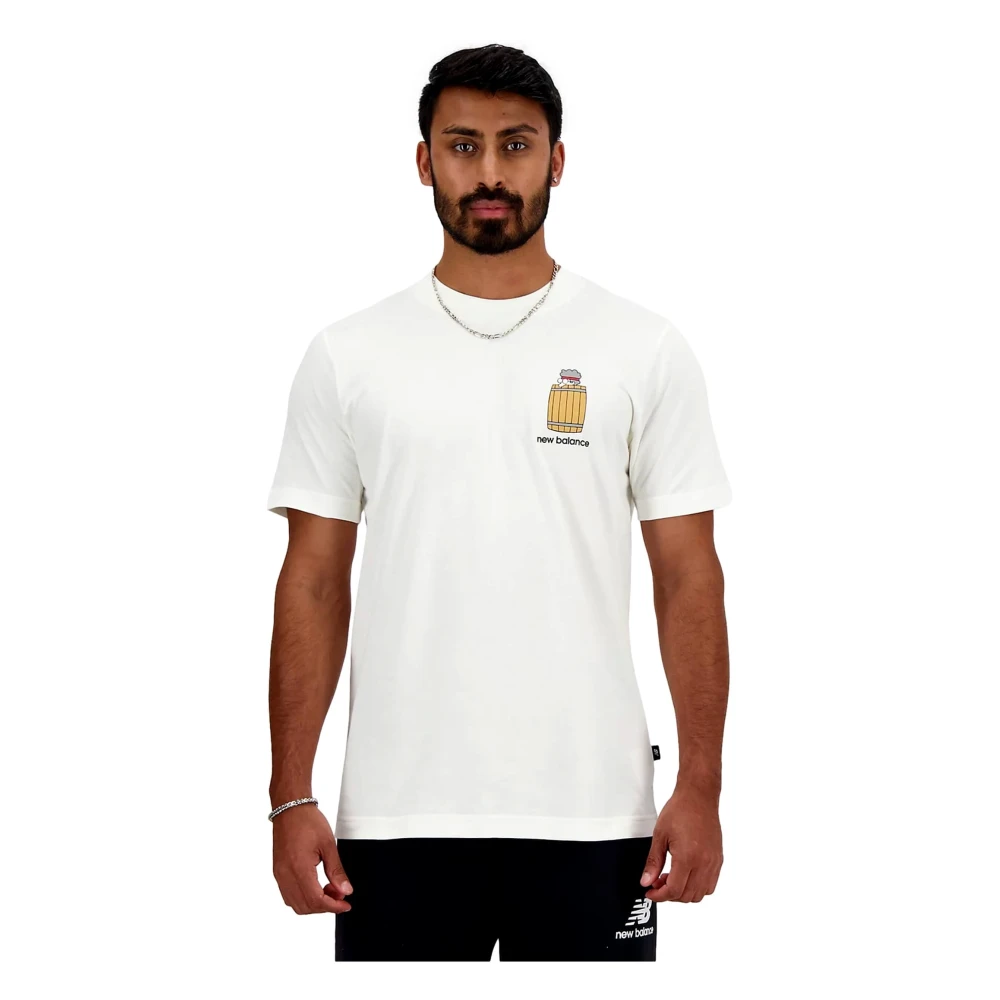 New Balance T-shirt White Heren