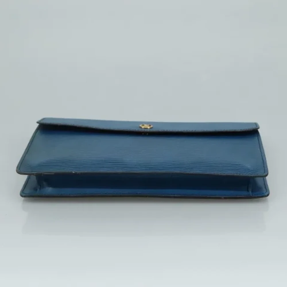 Louis Vuitton Vintage Pre-owned Leather clutches Blue Dames