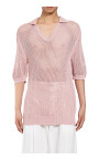 multicolor-openwork-knit-polo-shirt