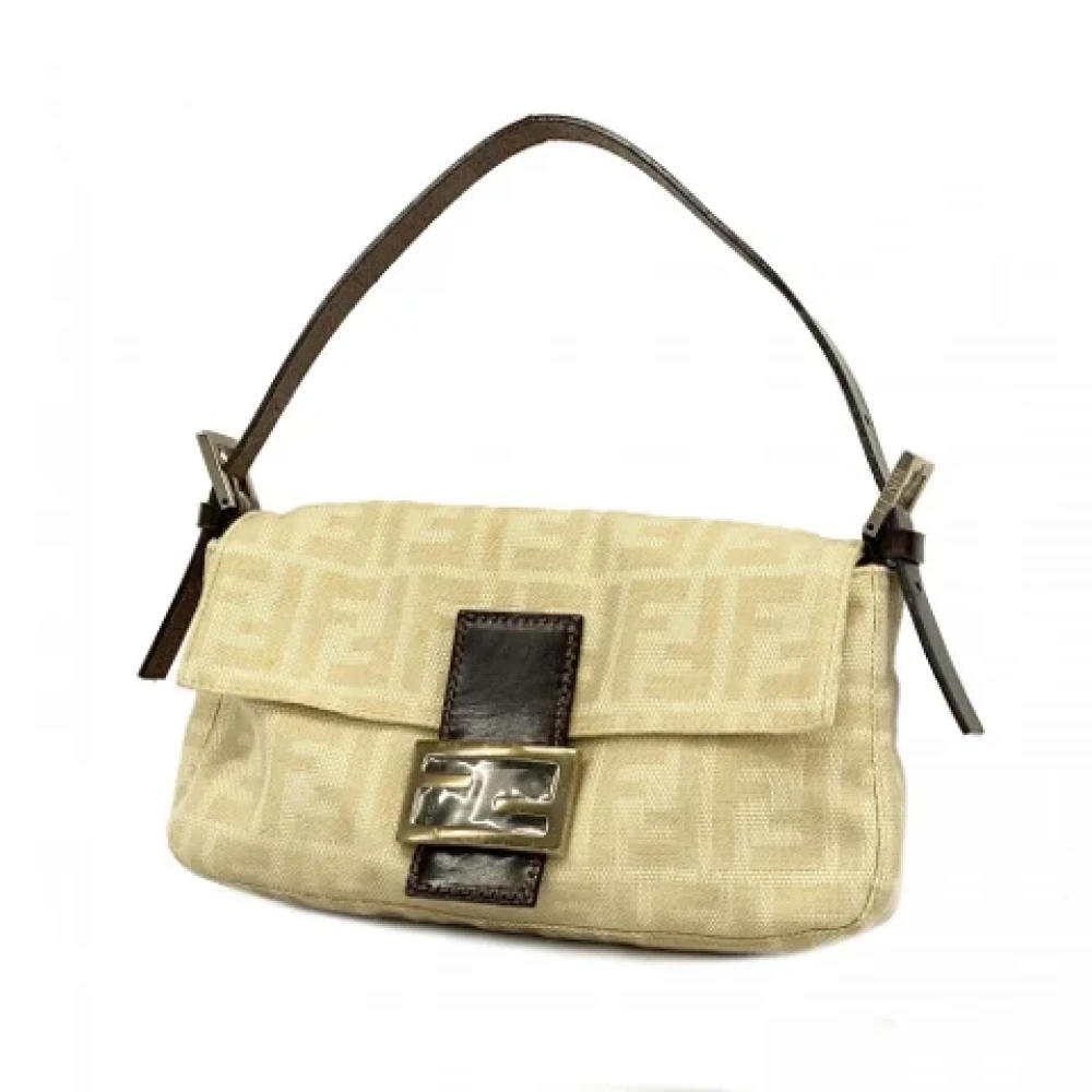 Fendi Vintage Pre-owned Canvas handbags Beige Dames