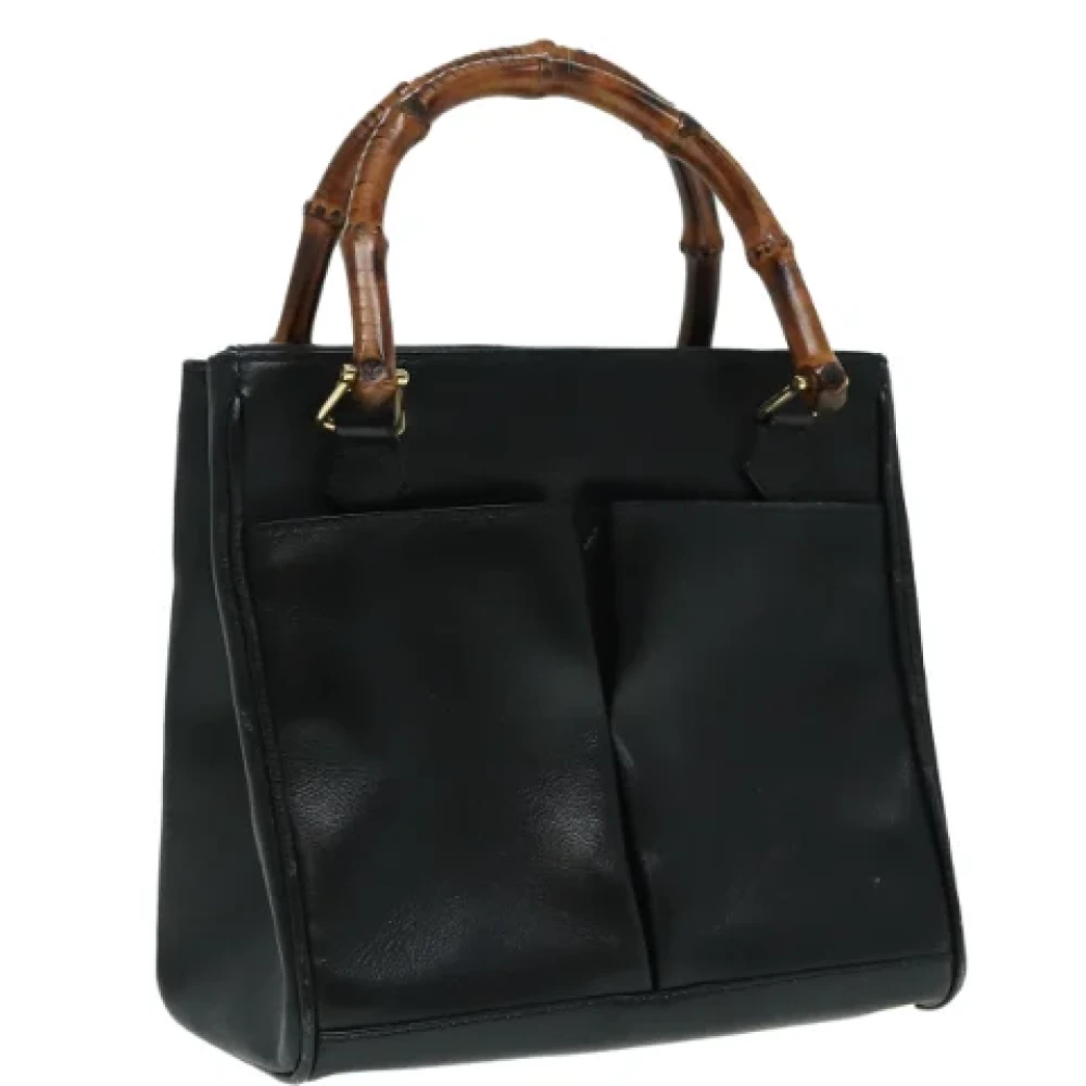 Gucci Vintage Pre-owned Leather handbags Black Dames