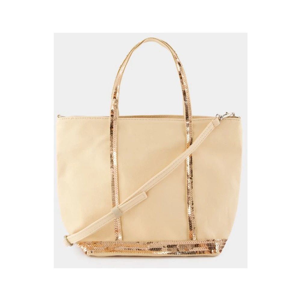 Vanessa Bruno Katoenen Shopper Tas Beige Strass Beige Dames