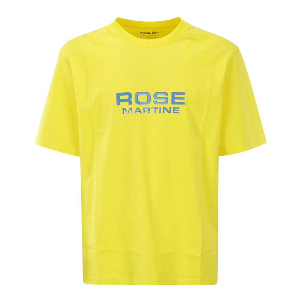 Martine Rose Katoenen Jersey Logo Applique T-Shirt Yellow Heren