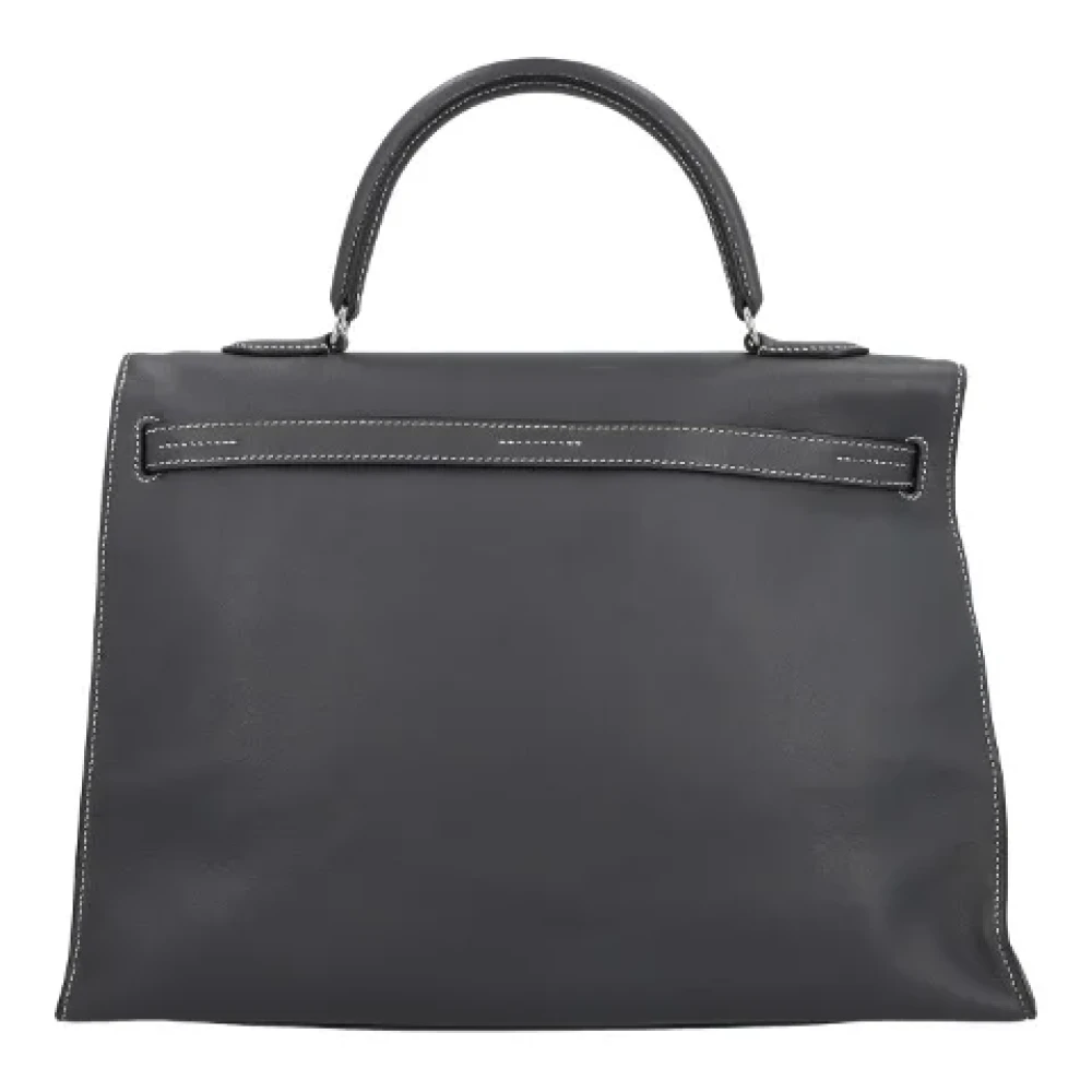 Hermès Vintage Pre-owned Leather handbags Black Dames