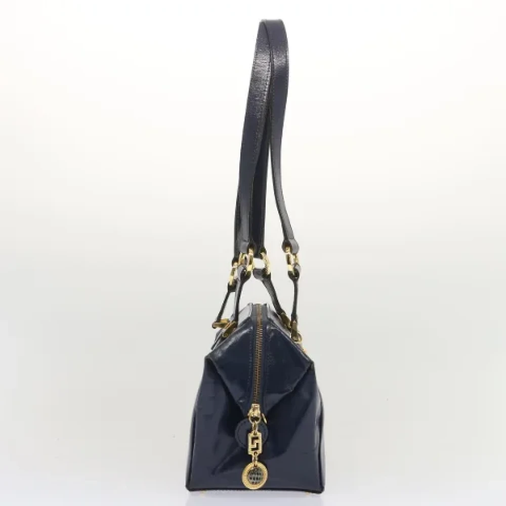 Versace Pre-owned Leather shoulder-bags Blue Dames