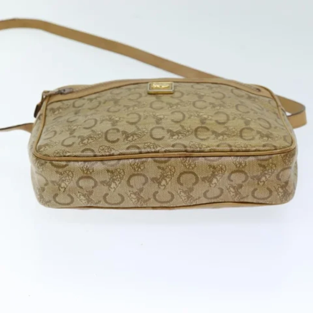 Celine Vintage Pre-owned Canvas shoulder-bags Beige Dames