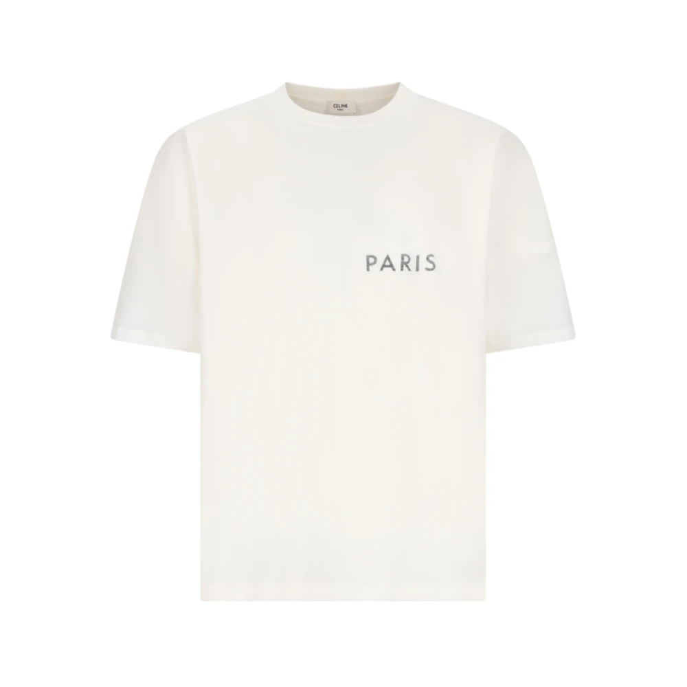 Celine Men's White Double Layers T-Shirt - T-Shirts - S- Tops