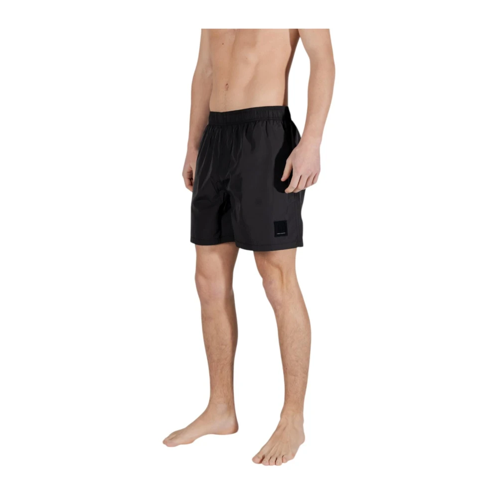 Armani Exchange Zwarte Polyester Casual Shorts Black Heren