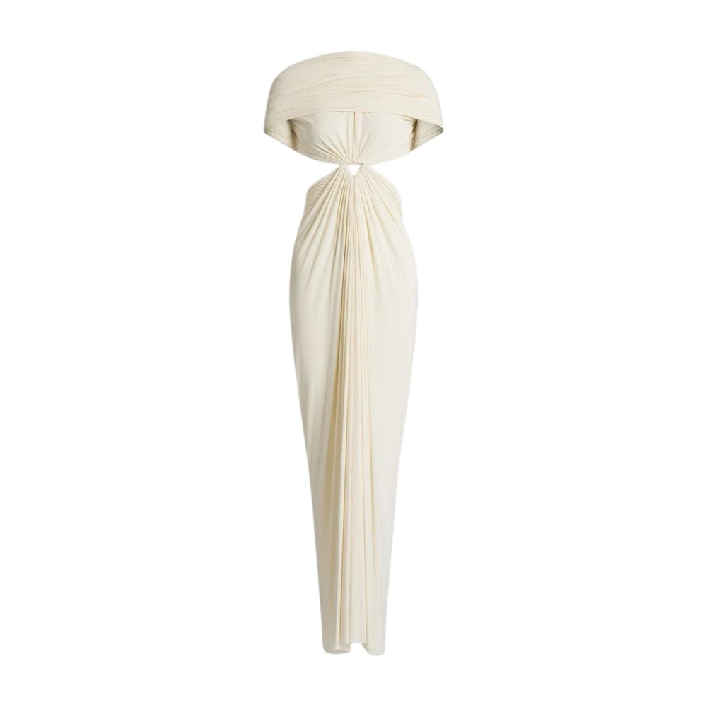Alberta Ferretti Beige Gowns, Female, Xs, Cut-Out Jersey Evening Gown