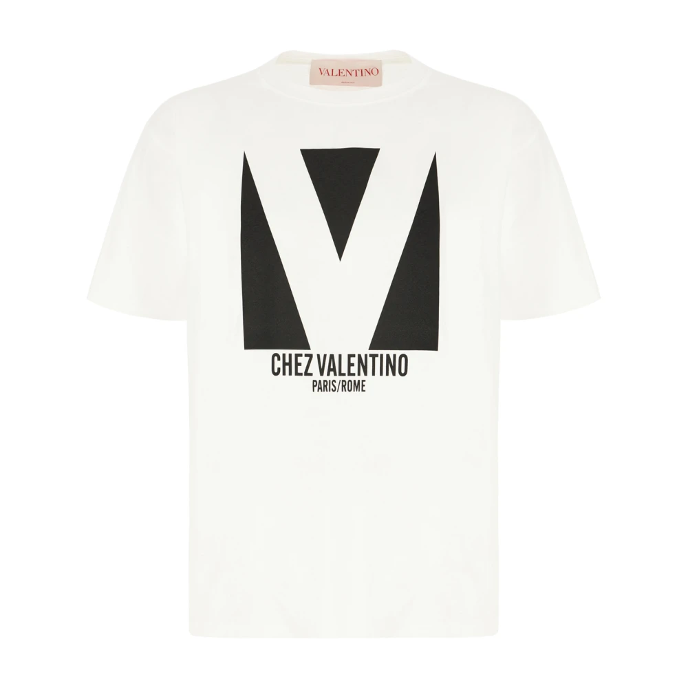 Valentino Garavani Casual Katoenen T-Shirt voor Mannen Beige Heren