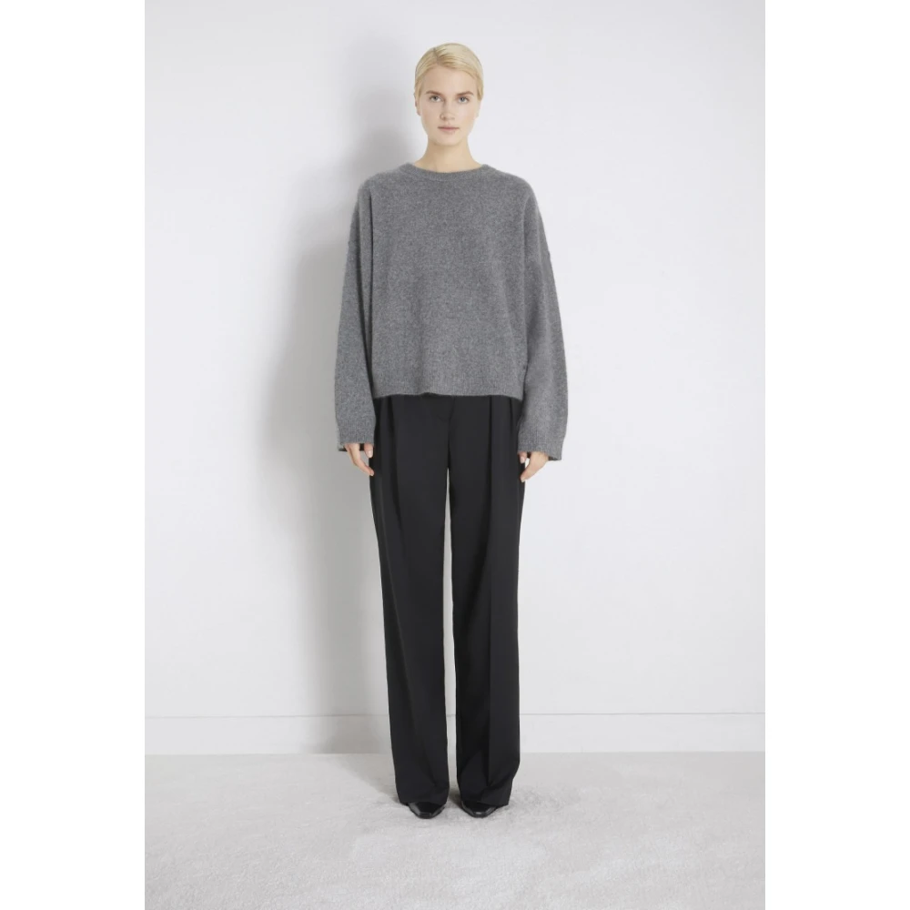 Loulou Studio Houtskool Cashmere Ropo Sweater Gray Dames