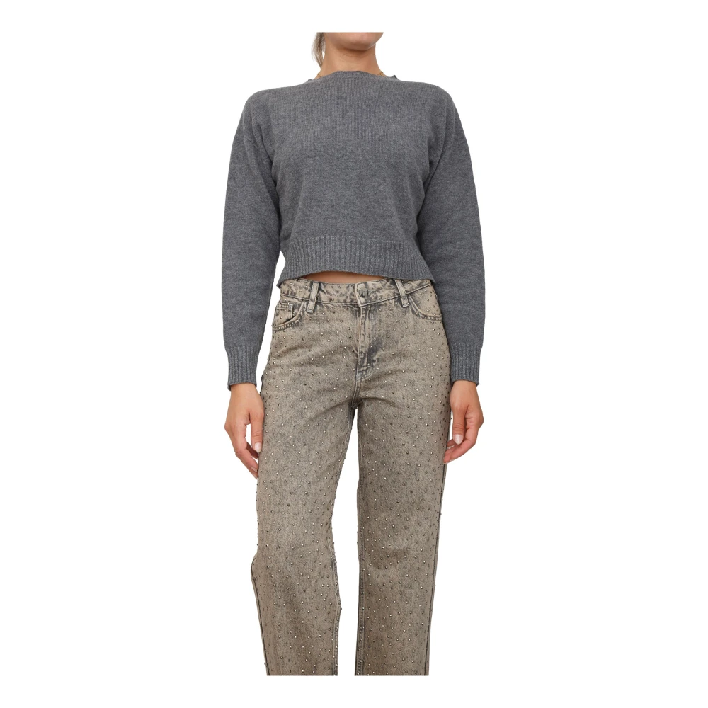 Twinset Women's Gray Wool Cashmere Blend Sweater