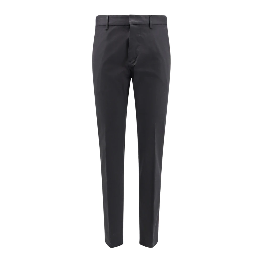 Dsquared2 Stijlvolle Fit Broek met Metalen Logo Black Heren