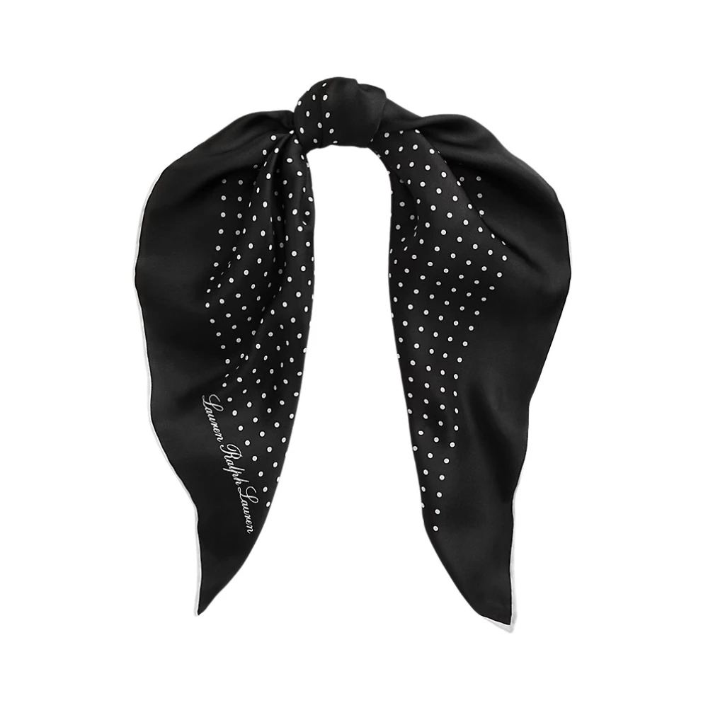 Ralph Lauren Women's Black Silk Scarves, One Size, Silky Scarf