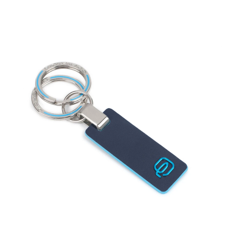 Piquadro Unisex Blu - Portachiavi A Due Anelle - Accessories - One Size