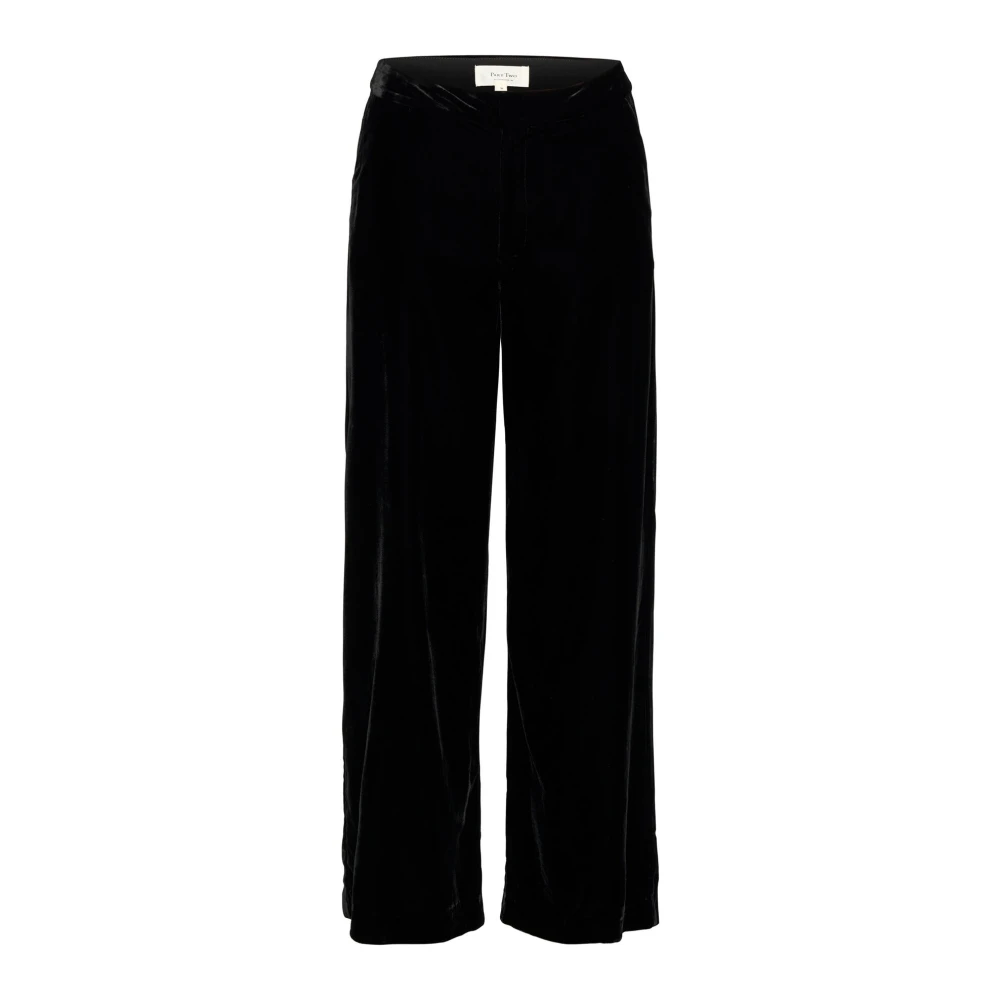 Part Two Zwarte Wijde Pijp Broek Ninneapw Black Dames