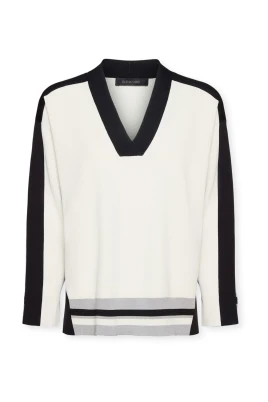 Viscose Blend Colour Block Jumper