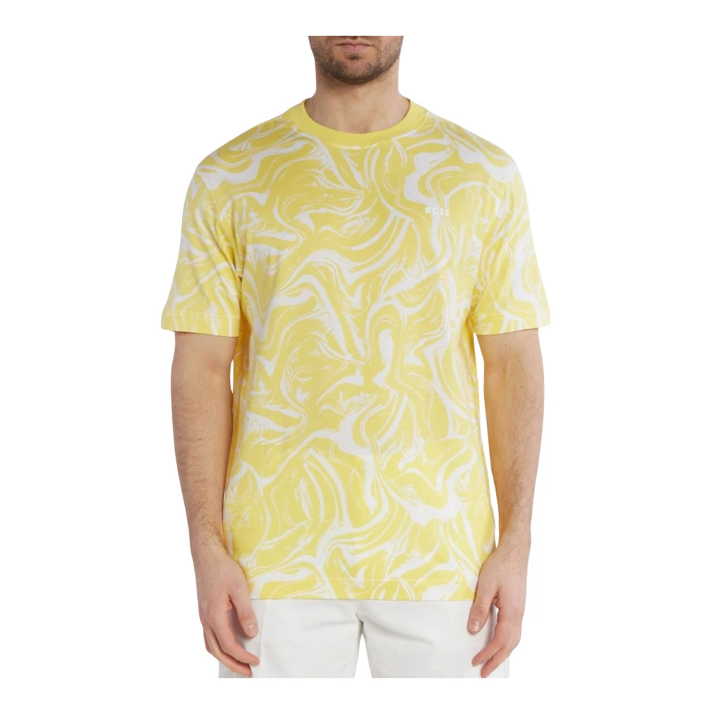 Hugo Boss Ocean Blue Heren T-shirt Yellow Heren