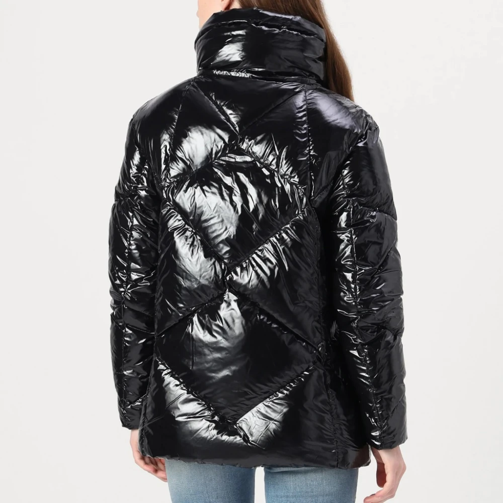 Blauer Stijlvolle Winterjas Malia Black Dames