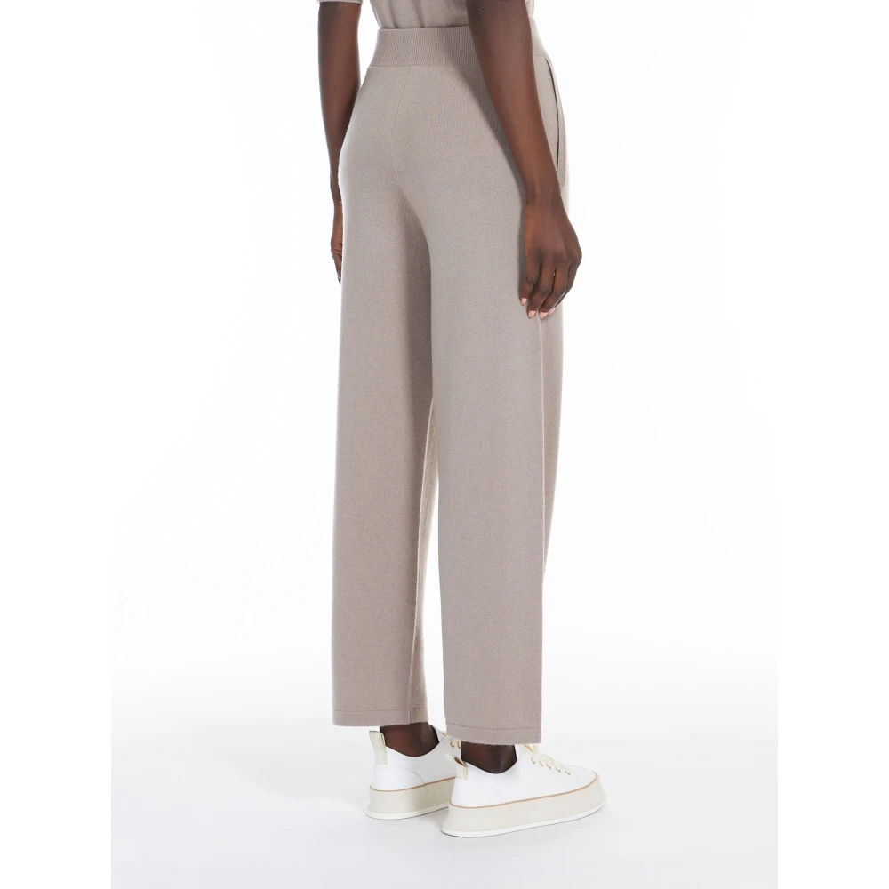 Max Mara Grijze beige wol kasjmier broek Gray Dames