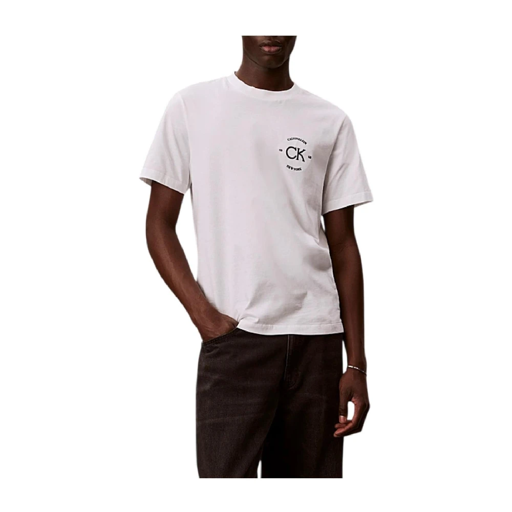 Calvin Klein Men's White Logo Graphic T-Shirt - T-Shirts - Xs - Tops