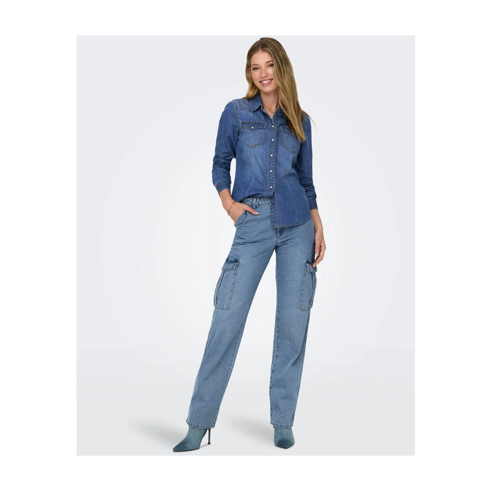 Only Cargo Denim Jeans voor moderne vrouwen Blue Dames
