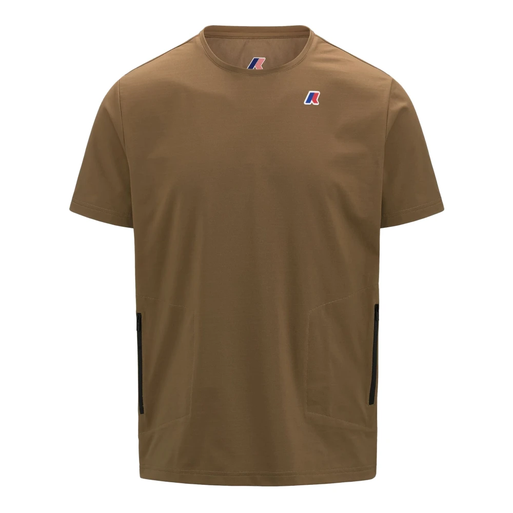 K-way Reis Seril T-Shirt Brown Heren