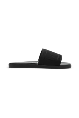 Slide-sandal med tonal logotyp