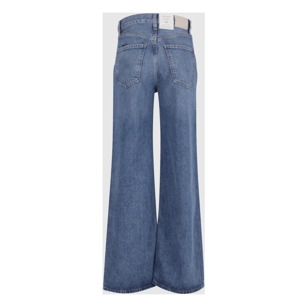 Citizens of Humanity Baggy Wide Leg Boot Cut Jeans Blue Dames