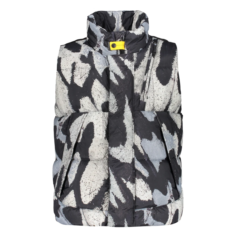 Parajumpers Gewatteerde Bodywarmer met Patroon en Ritssluiting Black Heren