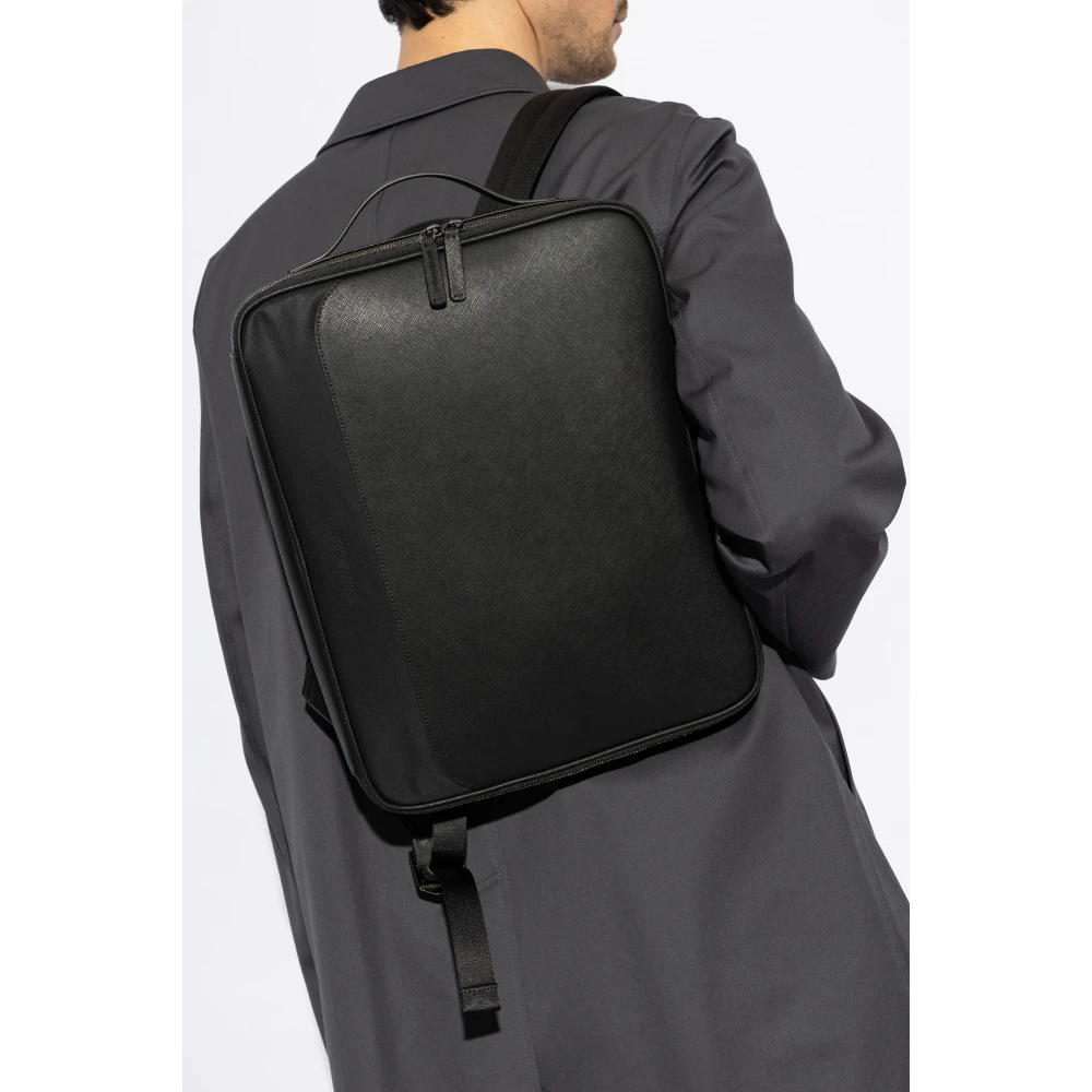 Emporio Armani Rugzak met logo Black Heren