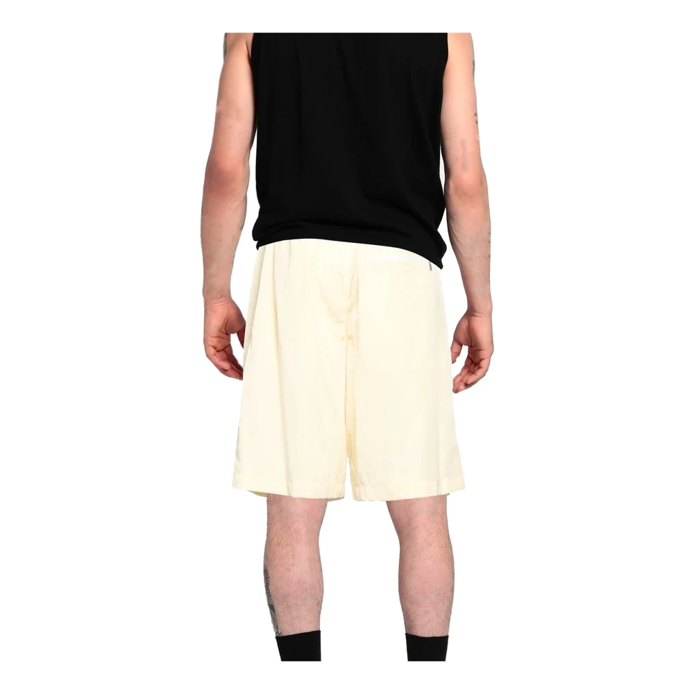 Jil Sander Nylon Trekkoord Shorts Gemaakt in Italië Yellow Heren