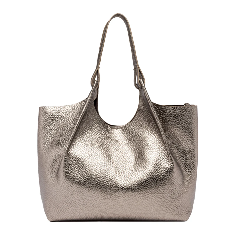 Gianni Chiarini Gouden leren tote tas Yellow Dames