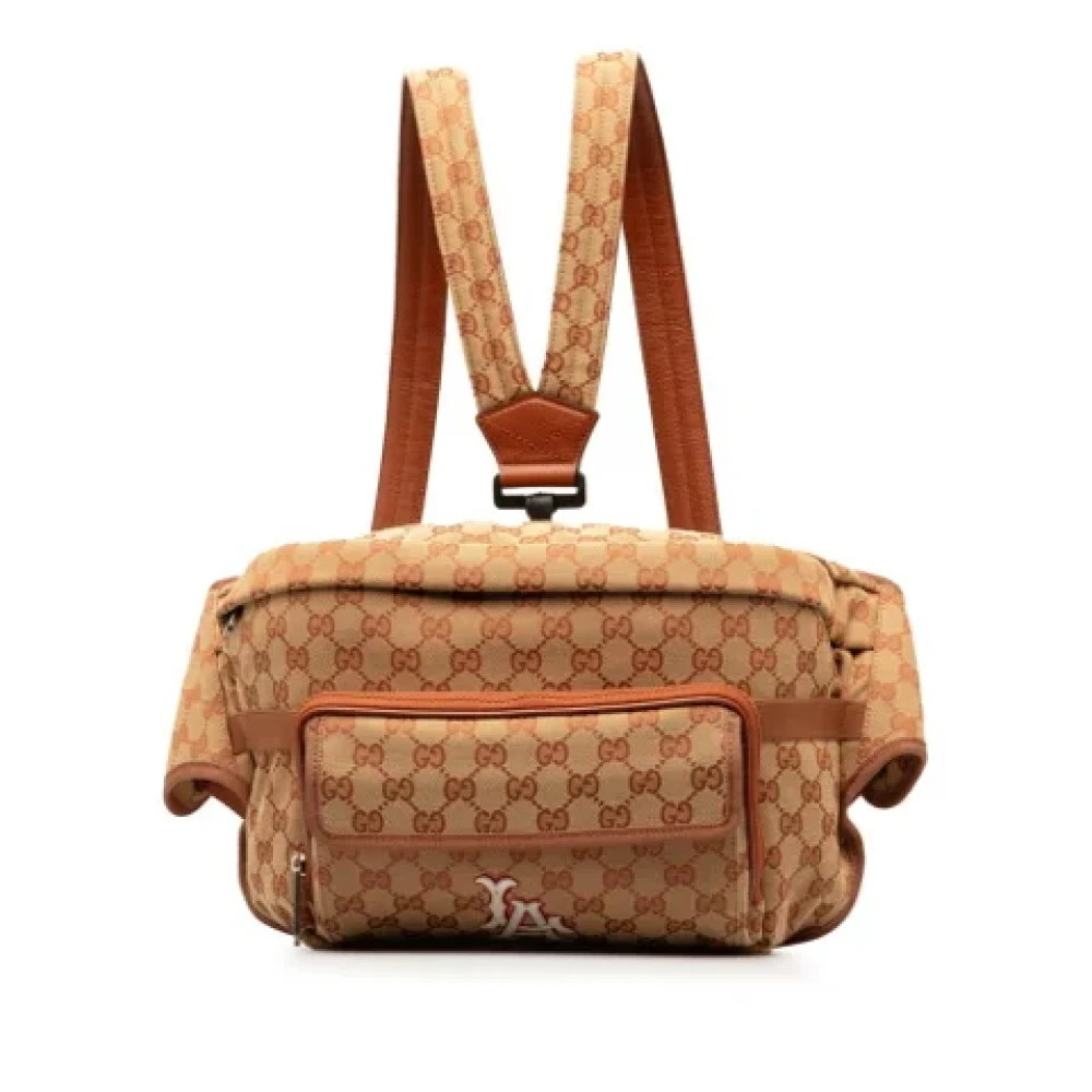 Gucci Vintage Pre-owned Canvas backpacks Multicolor Dames