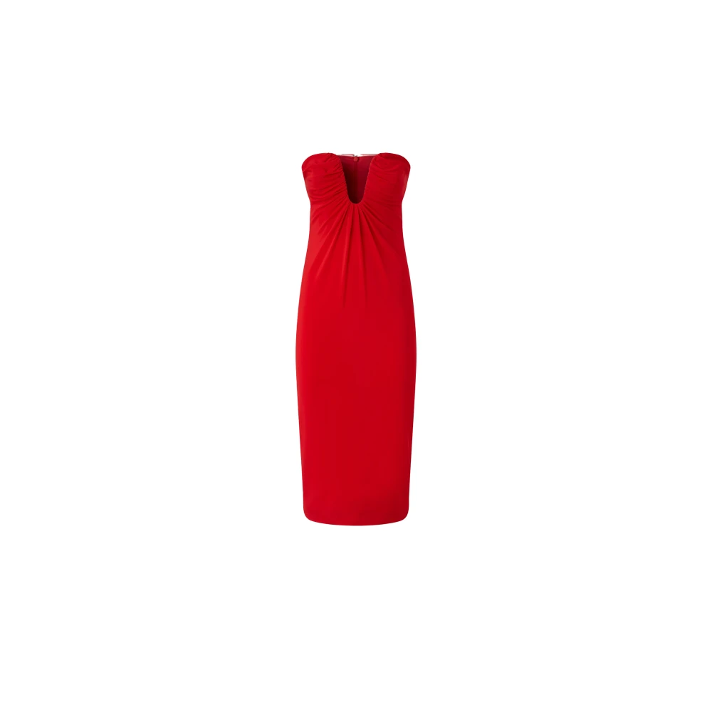 Pinko Women's Red Midi Dresses,, Jersey Dress In Grey Medium