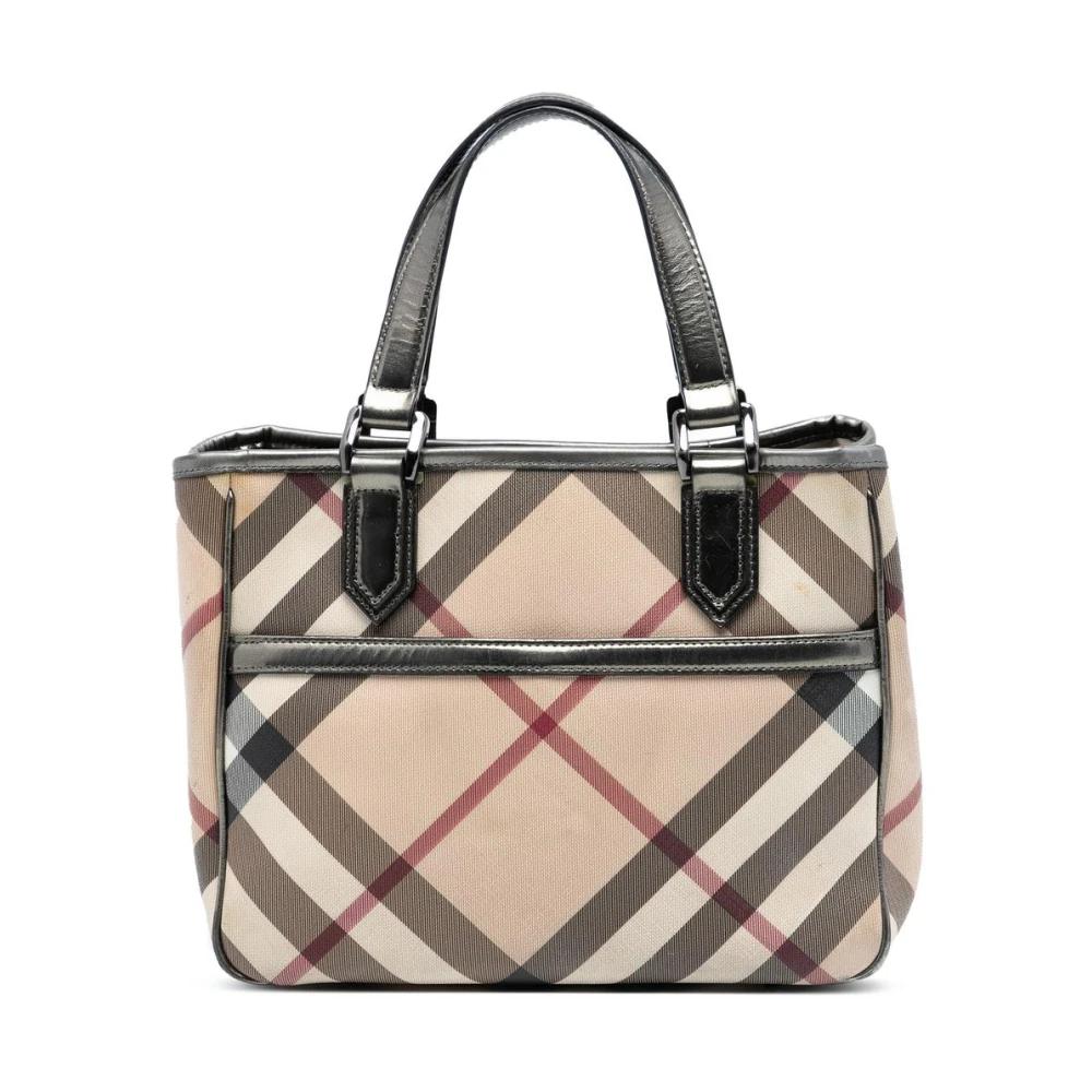 Burberry Vintage Women's Brown Pre-Owned Classic Plaid Tote Bag