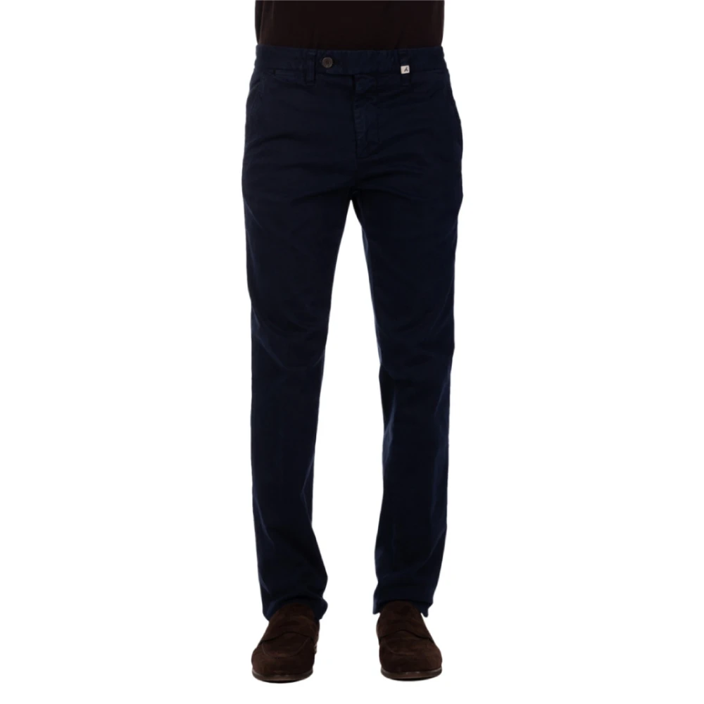 Myths Lange katoenen broek met logo Blue Heren