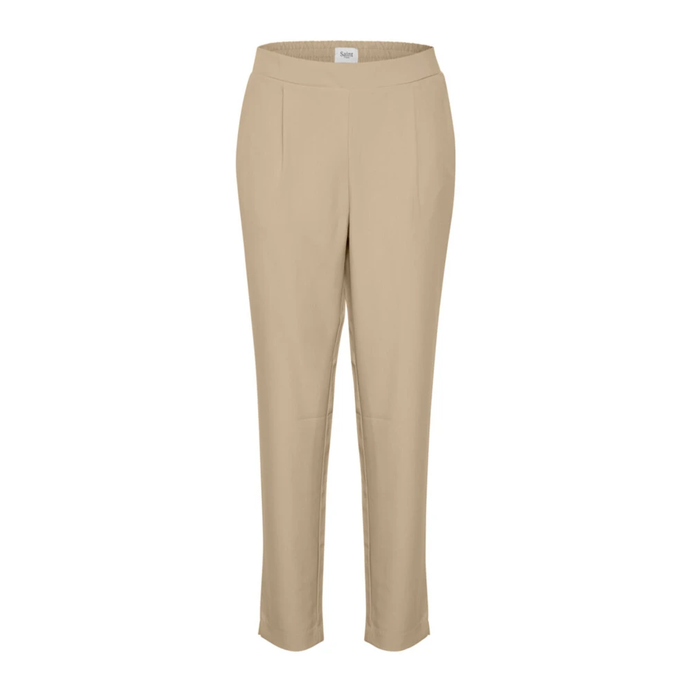 Saint Tropez Women's Beige Straight Trousers,, Celestsz Cement Trousers Extra Large