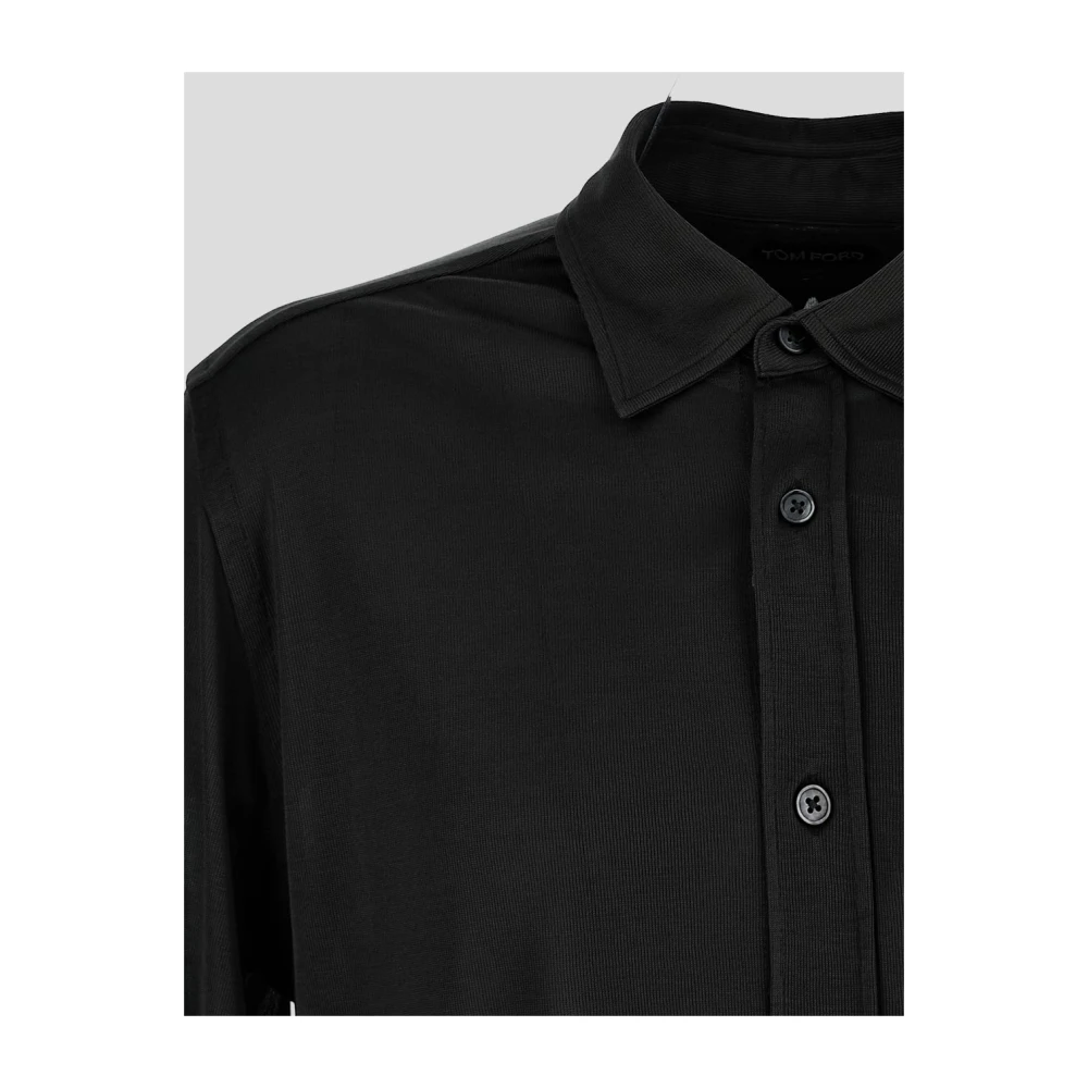 Tom Ford Zijden Shirt Stijlvol en Luxueus Black Heren