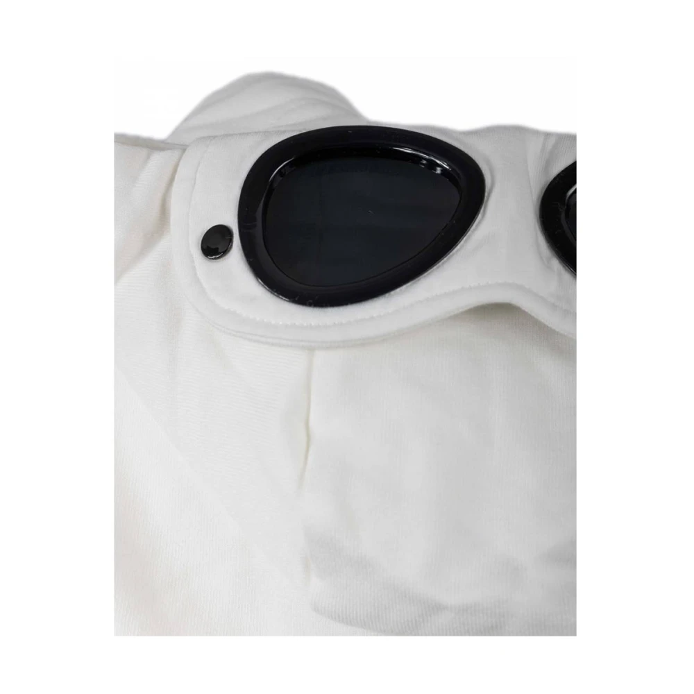 C.P. Company Diagonaal verhoogde fleece capuchontrui White Heren