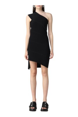chic-ribbed-one-shoulder-dress