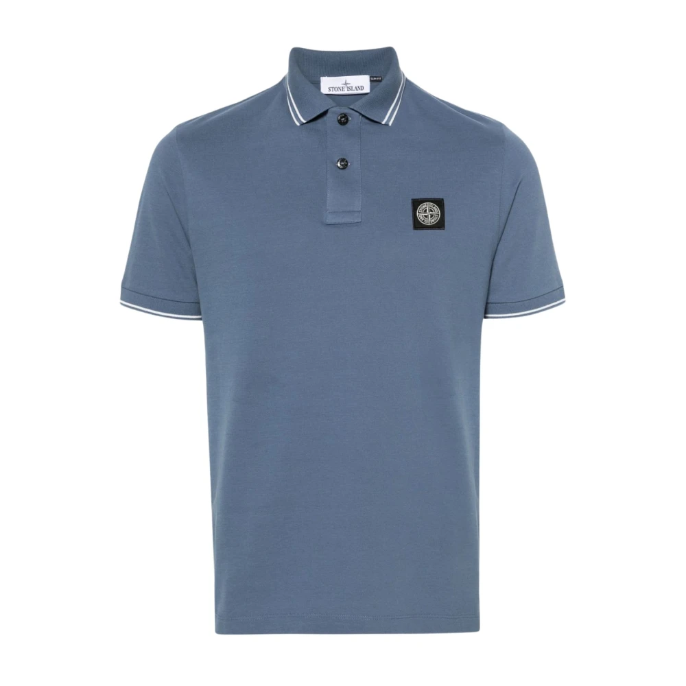 Stone Island Klassieke Polo Shirt voor Mannen Blue Heren