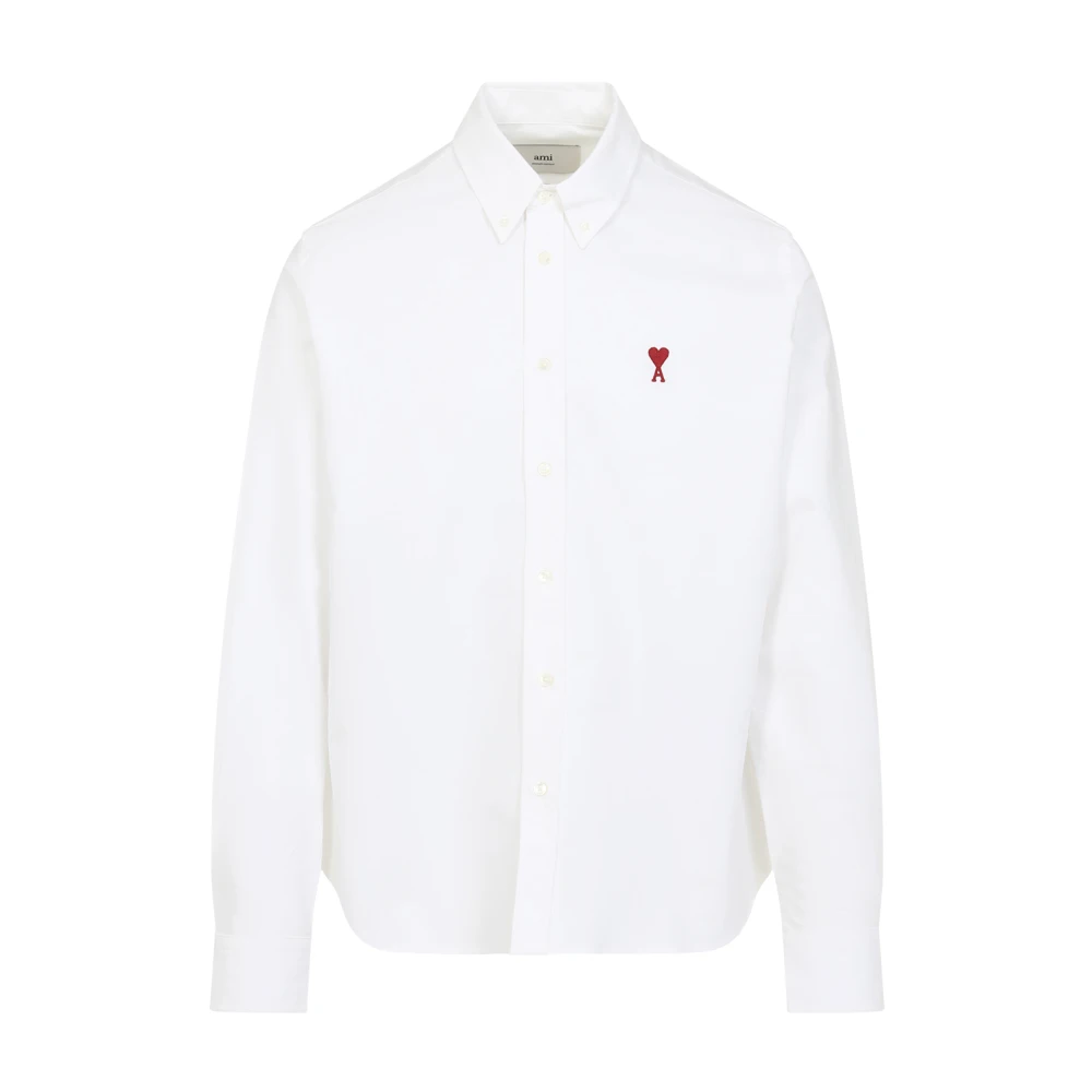 Ami Paris Wit Overhemd van Katoen White Heren