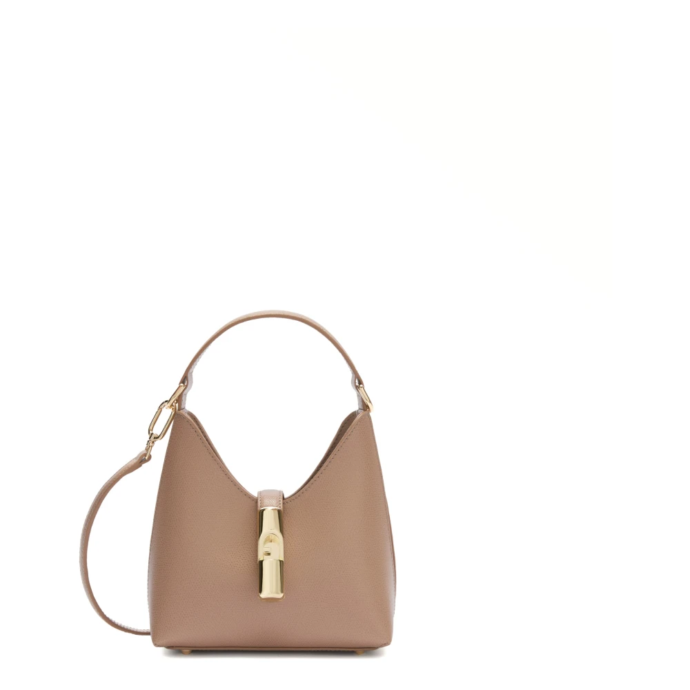 Furla Vrouw Bruin Tassen Dames, One Size, Leer, Iride Mini Hobo