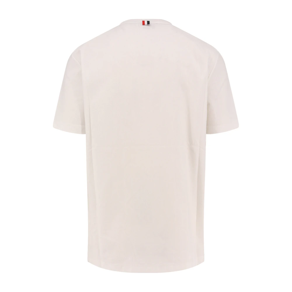 Thom Browne Iconische Gestreepte Katoenen T-shirt White Heren