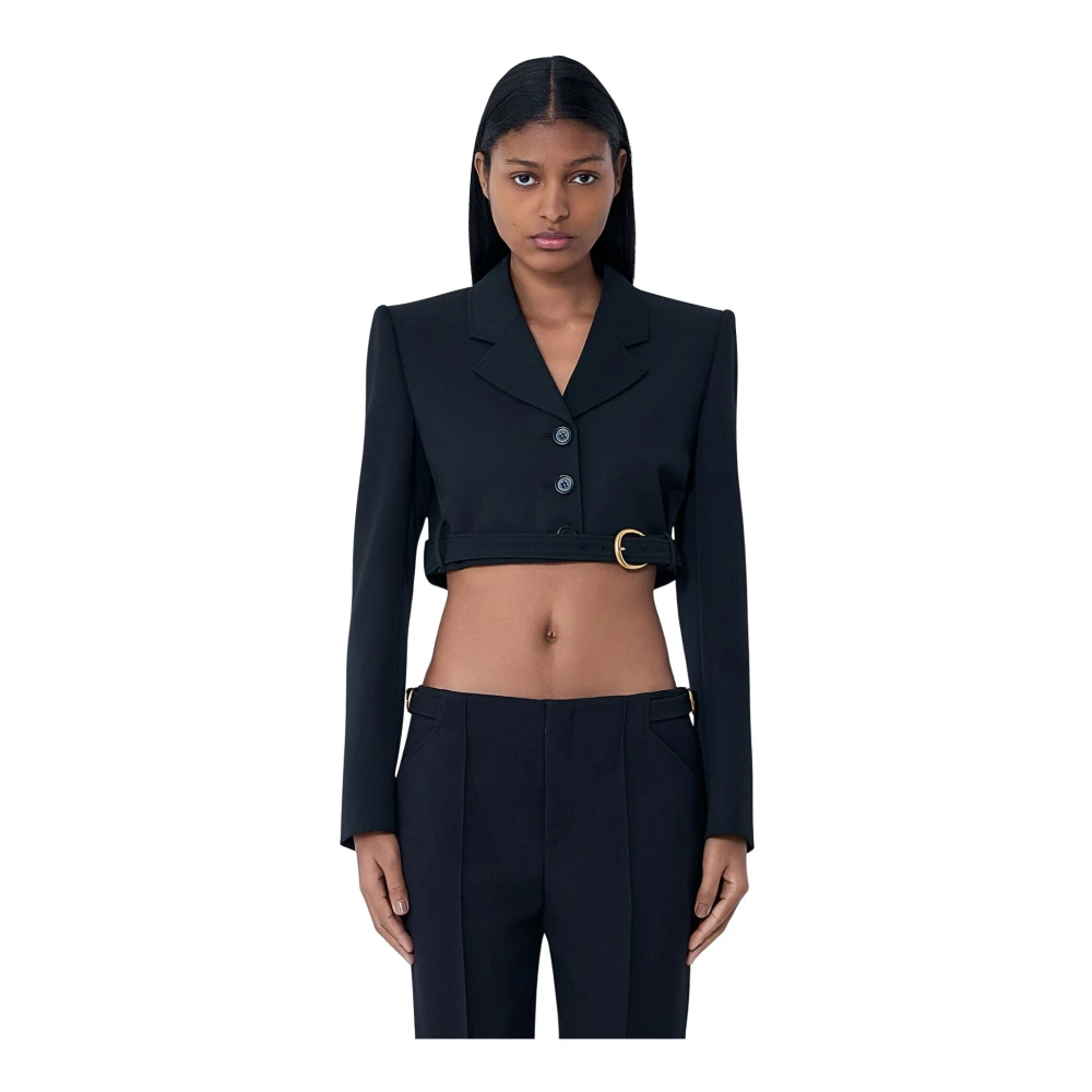 Chloe Women's Cropped Blazer - Black - Size 10 (38) - Image 3