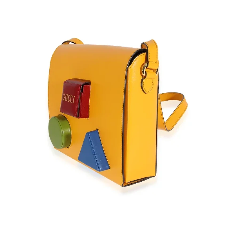 Gucci Vintage Pre-owned Leather crossbody-bags Yellow Dames