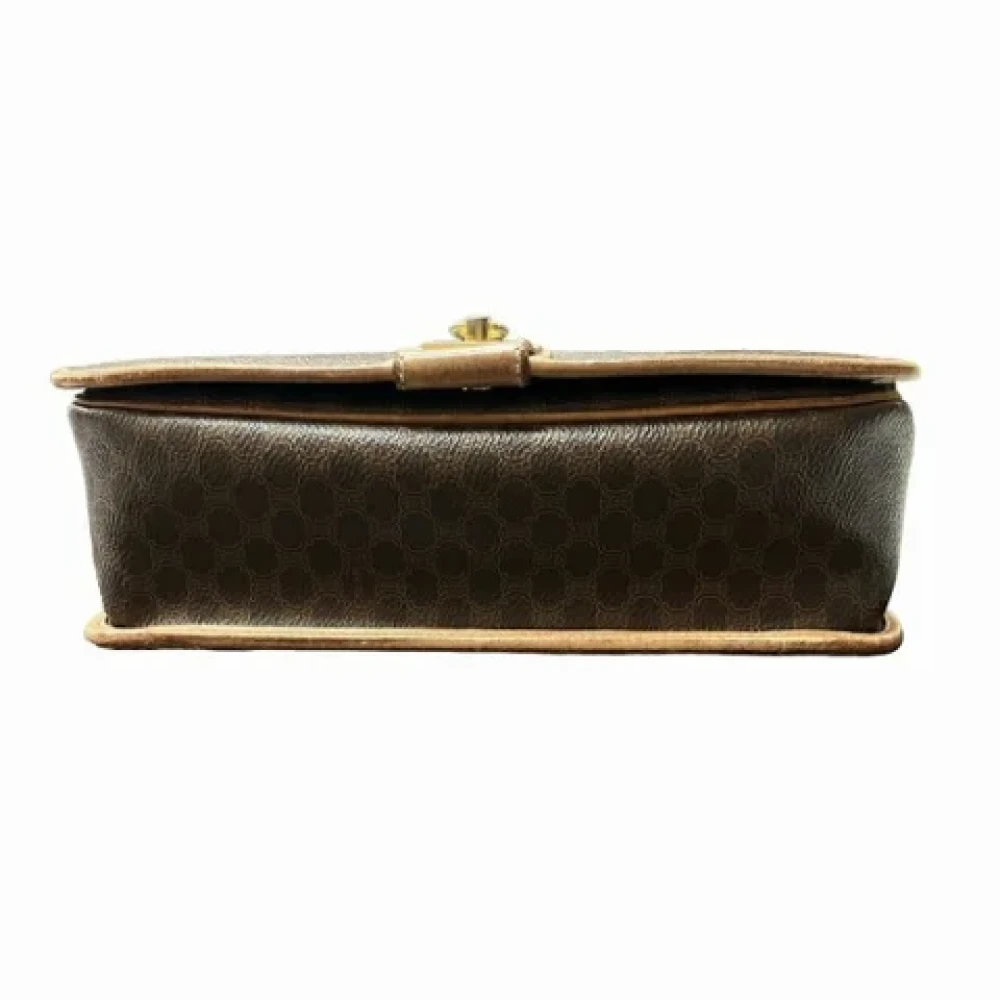 Celine Vintage Pre-owned Plastic shoulder-bags Brown Dames