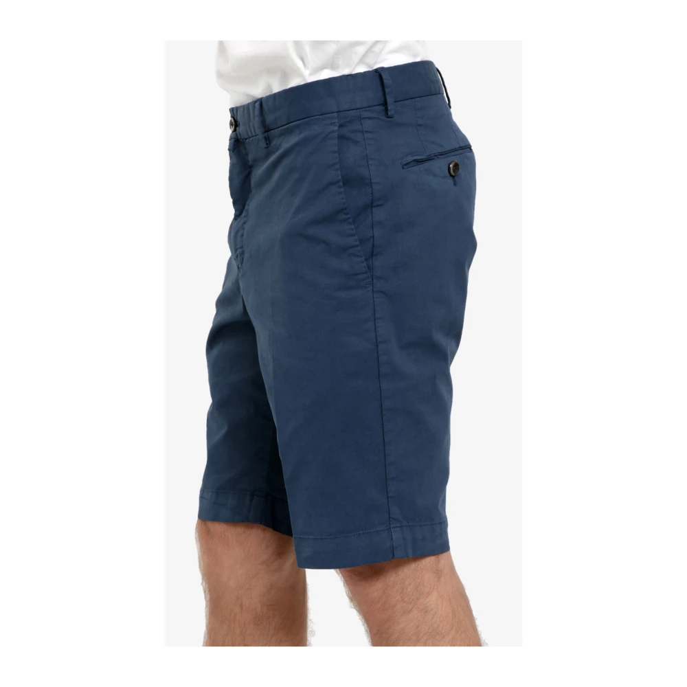 PT Torino Blauwe Katoenen Shorts met Zakken Blue Heren