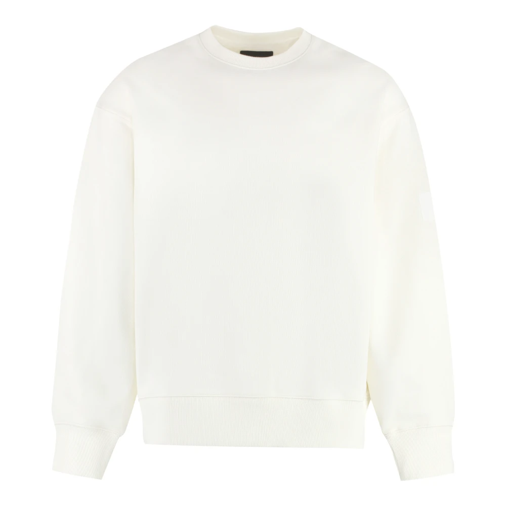 Y-3 Organisch Katoenen Crew-Neck Sweatshirt Beige Heren